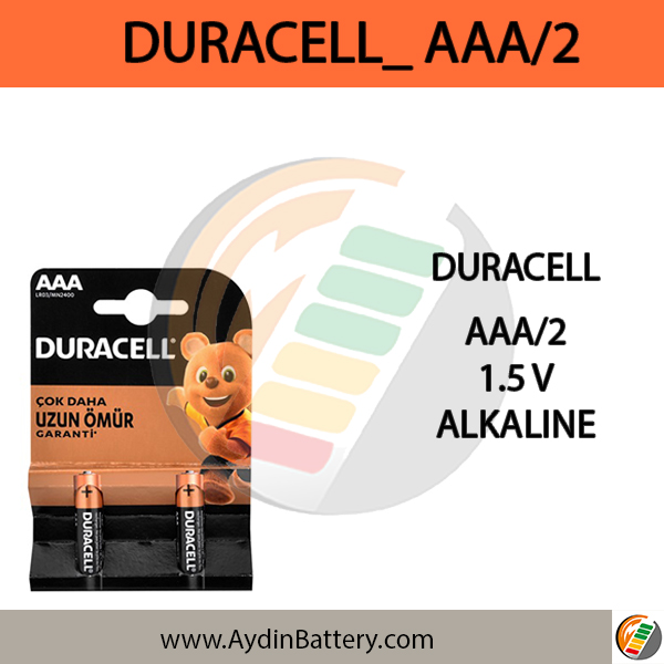 باتری نیم قلمی آلکالاین دوراسل DURACELL AAA B2 – فروشگاه اینترنتی آیدین ...